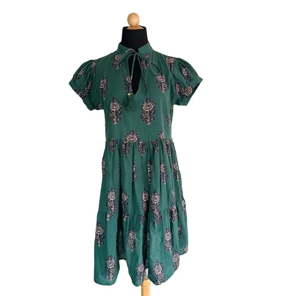 PERRY WALKER COLLECTIVE GREEN DRESS SIZE 2